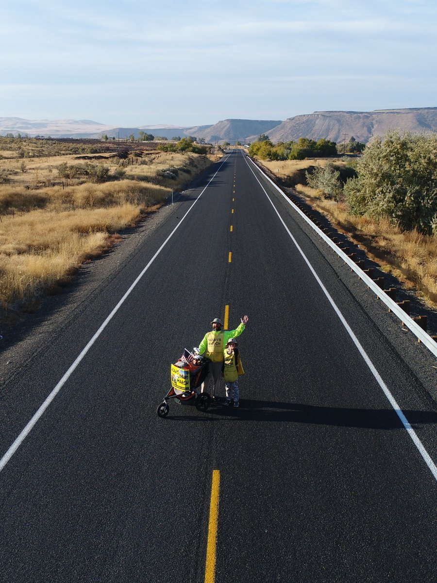 Robert on the 2017 walk across America